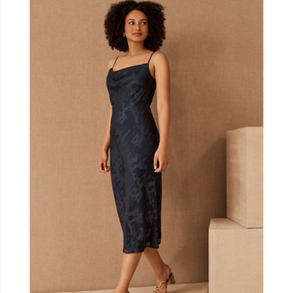 BHLDN Kinsey Midi Dress NWOT Midnight Size 10